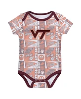 Outerstuff Newborn Maroon Virginia Tech Hokies Sunday Comics Bodysuit 3-pack