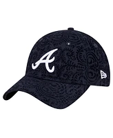 New Era Women's Navy Atlanta Braves Flair 9TWENTY Adjustable Hat