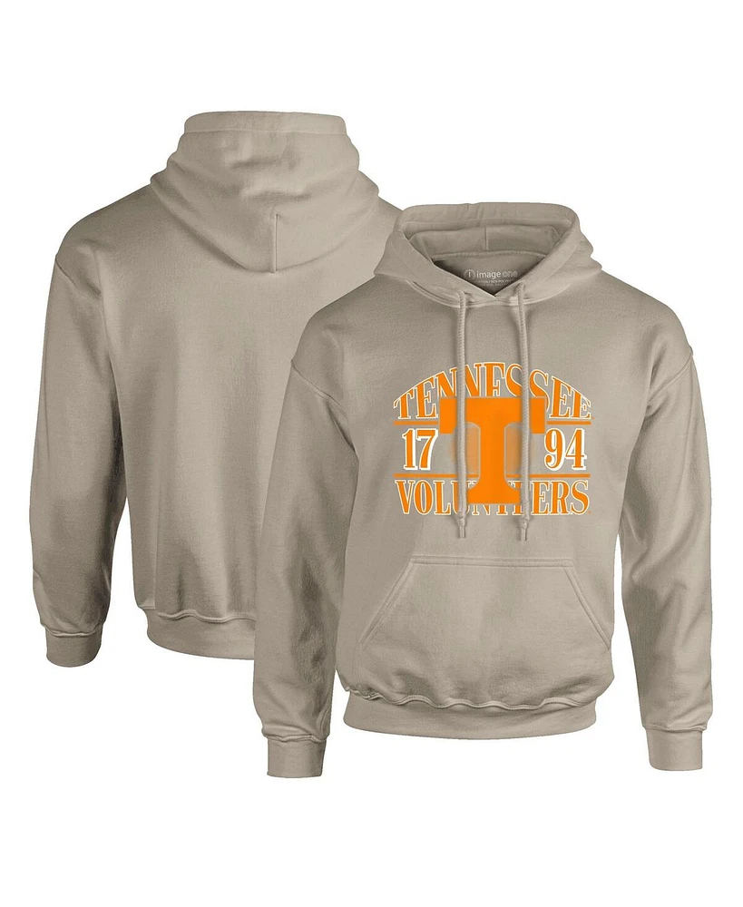 Image One Men's Tan Tennessee Volunteers Upper Arch Letters Pullover Hoodie