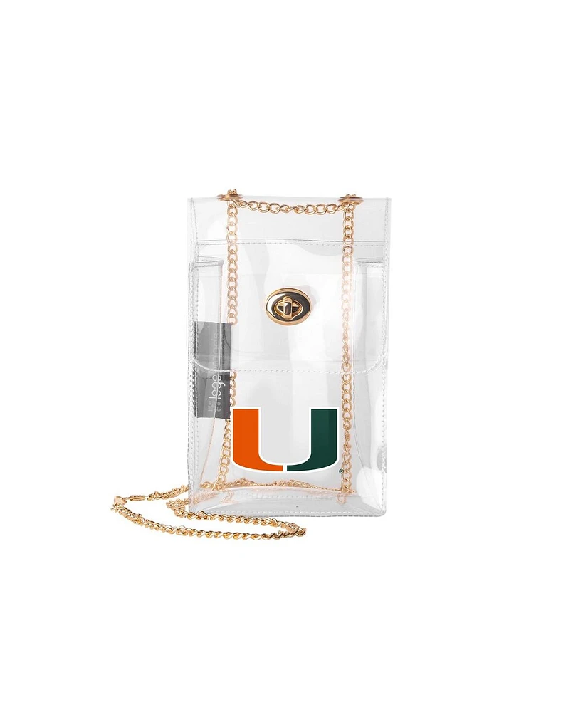 Logo Brands Miami Hurricanes Clear Essential Crossbody Purse