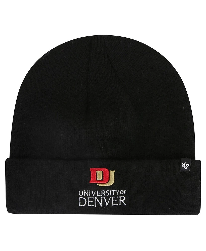 '47 Brand Men's Black Denver Pioneers Core Cuffed Knit Hat