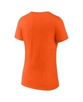 Fanatics Women's Orange Wnba Logo V-Neck T-Shirt