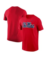 Nike Men's Red Ole Miss Rebels Logo T-Shirt
