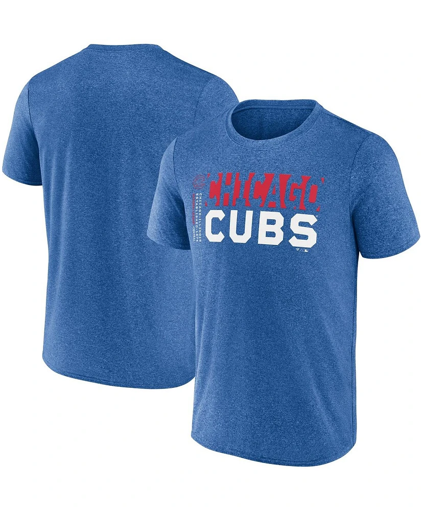 Fanatics Men's Heather Royal Chicago Cubs Fundamentals Shoot For The Sky T-Shirt