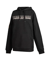 Fisll Men's Black Tuskegee Golden Tigers Puff Print Sliced Pullover Hoodie