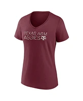 Fanatics Women's Maroon Texas A&M Aggies Iconic Perfect Conditions V-Neck T-Shirt