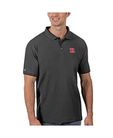 Antigua Men's Anthracite Rutgers Scarlet Knights Legacy Pique Polo Shirt