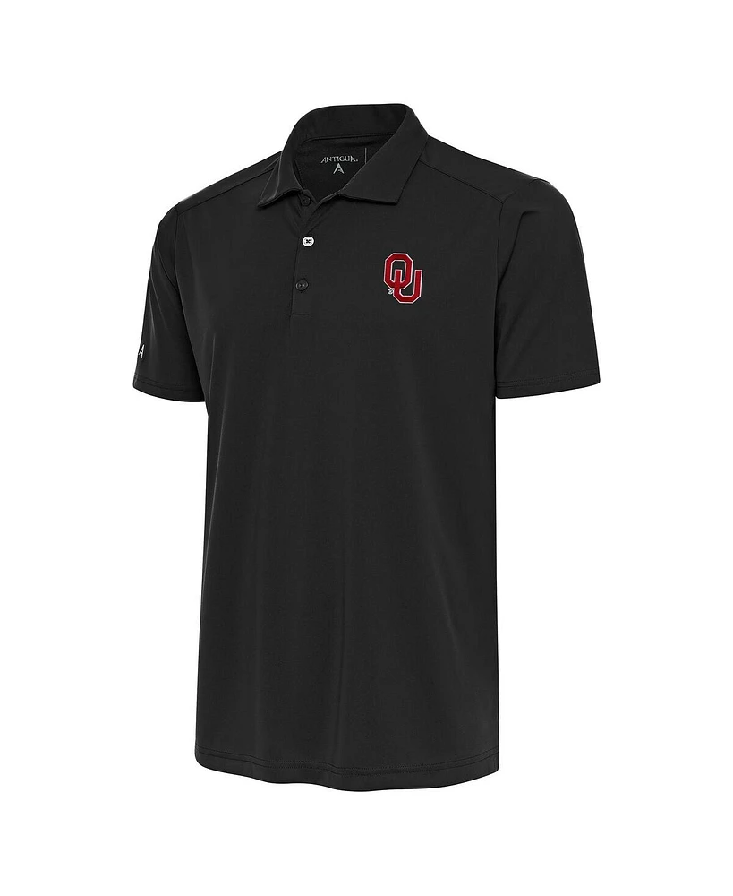 Antigua Charcoal Oklahoma Sooners Tribute Polo Shirt
