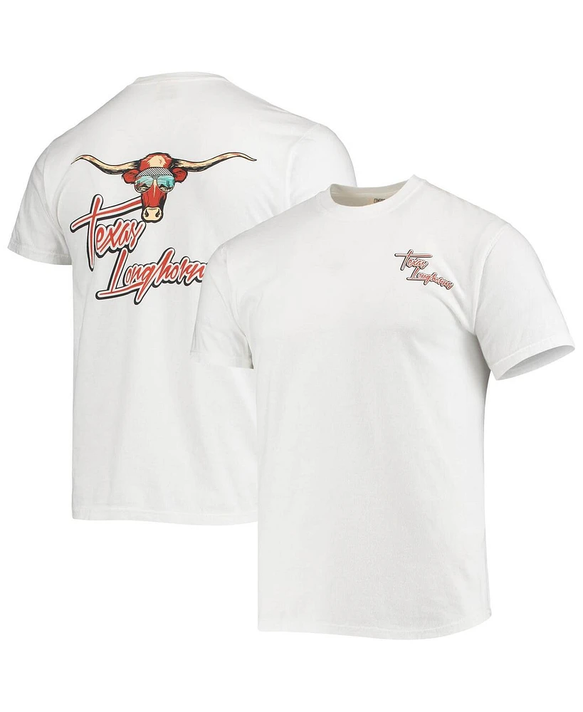 Image One Men's White Texas Longhorns Mascot Bandana T-Shirt