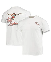 Image One Men's White Texas Longhorns Mascot Bandana T-Shirt