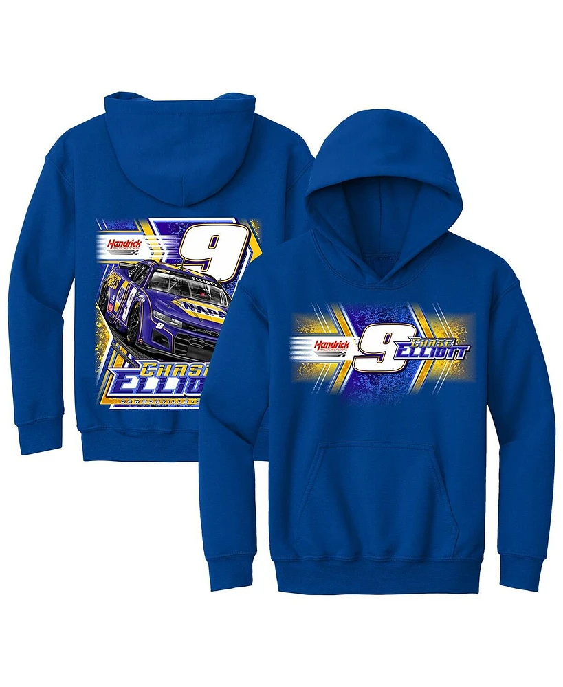 Hendrick Motorsports Team Collection Big Boys and Girls Royal Chase Elliott Napa Car Pullover Hoodie