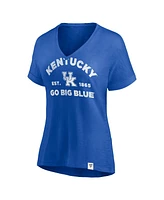 Fanatics Women's Royal Kentucky Wildcats True Classics Slub Flowy V-neck T-Shirt