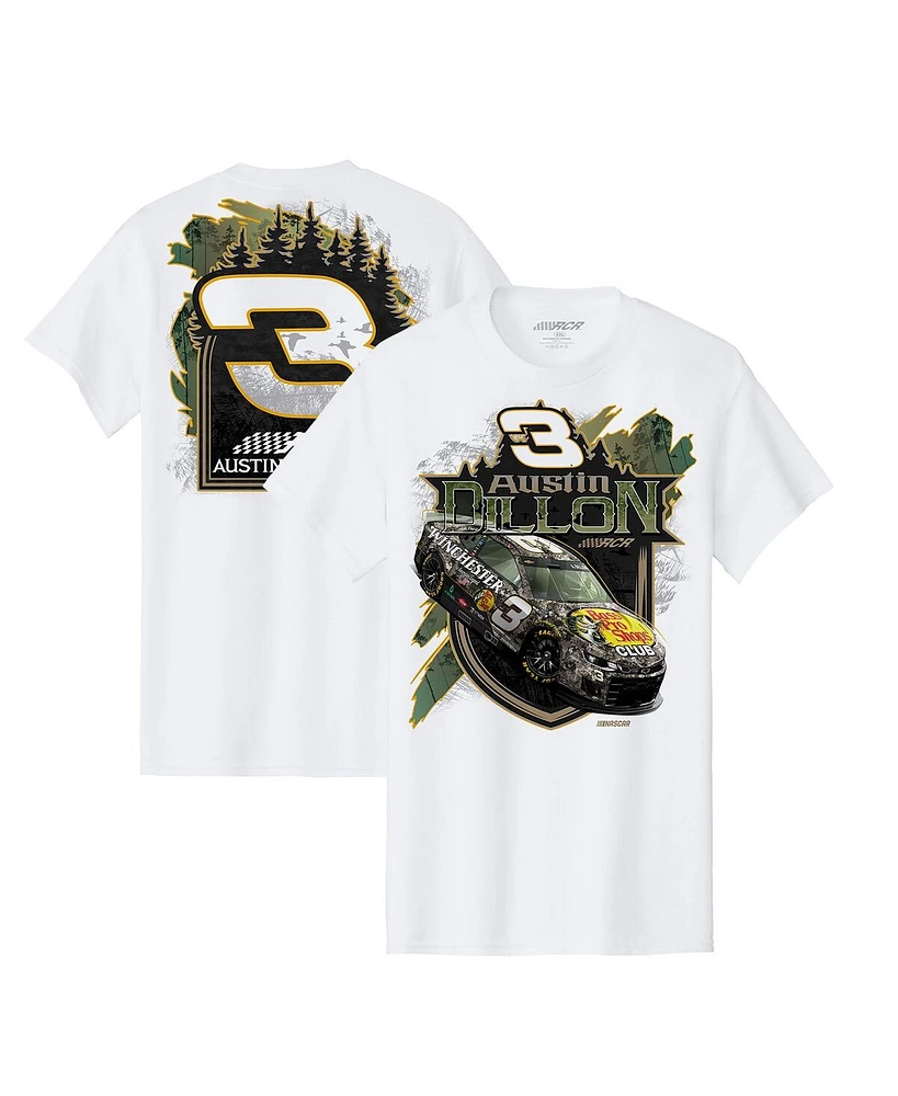 Richard Childress Racing Team Collection Men's White Austin Dillon Bass Pro Shops Car T-Shirt