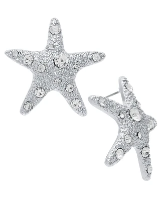 I.n.c. International Concepts Silver-Tone Pave Starfish Drop Earrings, Exclusively at Macy's