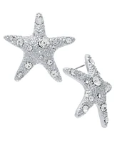 I.n.c. International Concepts Silver-Tone Pave Starfish Drop Earrings, Exclusively at Macy's