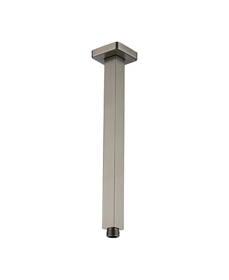 Square Shower Arm - 304 Stainless Steel, Universal 1/2" Npt Thread, Easy Installation, Corrosion-Resistant, and Decorative Cover
