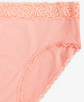 State of Day Women's Cotton Blend Lace-Trim Hipster Underwear, Created for Macy's