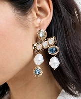 I.n.c. International Concepts Gold-Tone Mixed Stone Statement Earrings, Exclusively at Macy's