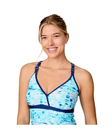 Free Country Women's Macrame Back Tankini Top