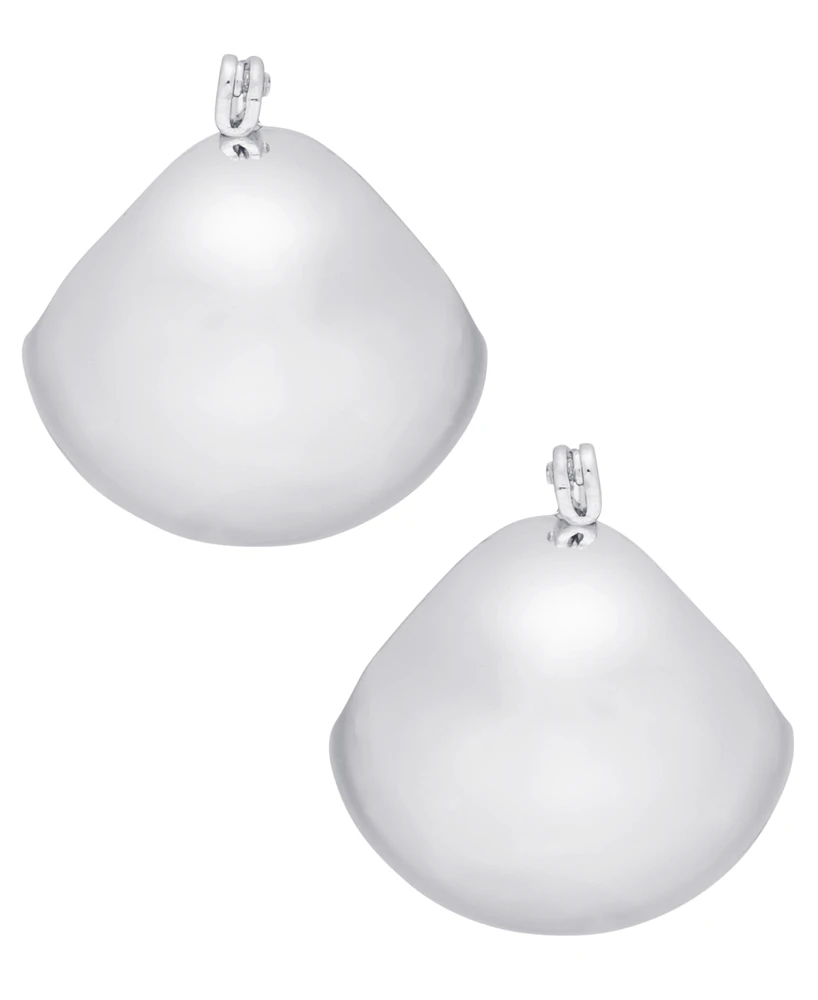 On 34th Silver-Tone Small Puffy Huggie Hoop Earrings, 0.77", Exclusively at Macy's