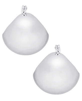 On 34th Silver-Tone Small Puffy Huggie Hoop Earrings, 0.77", Exclusively at Macy's