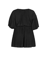 City Chic Plus Harlow Lace Playsuit