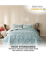 Linery & Co. Winter-Themed Microfiber Quilt Set with Shams
