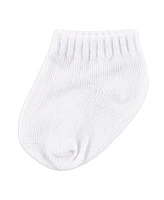 Luvable Friends Baby Boys Unisex Newborn Socks Set, White 12-Piece, 12-24 Months