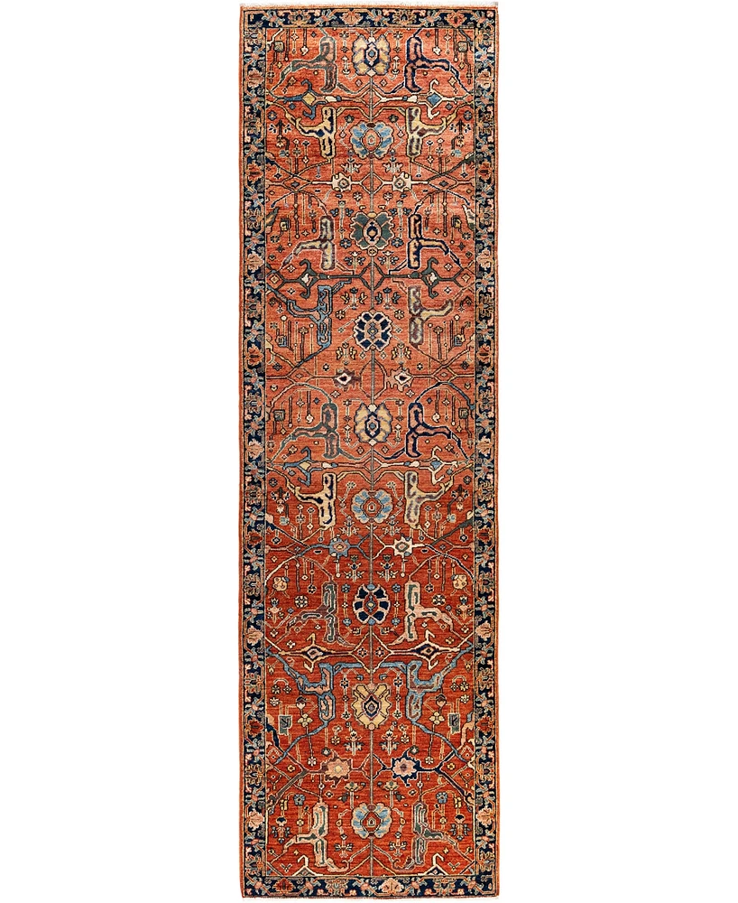 Adorn Hand Woven Rugs Serapi M1945 2'9''x9'8'' Runner Area Rug