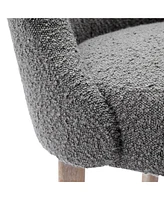 Mid-Century Modern Upholstered Boucle Dining Chair (Set of 6)