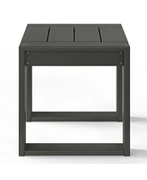 Modern Outdoor Hdpe Rectangle Patio Side Table