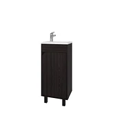 Quartzsite Bathroom Vanity with Integrated Sink and Faucet