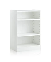3-Tier Bookcase Open Display Rack Cabinet with Adjustable Shelves