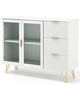 Modern Sideboard Buffet Cabinet with 2 Doors and 3 Drawers for Living Room Dining Room