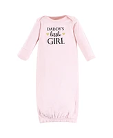 Hudson Baby Girls Cotton Gowns Daddy, 0-6 Months