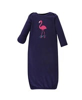 Hudson Baby Baby Girls Hudson Cotton Gowns, Bright Flamingo, Preemie and Newborn