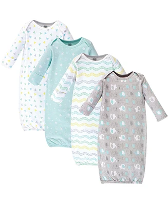 Luvable Friends Baby Boys Cotton Gowns, Happy Camper, Preemie/Newborn