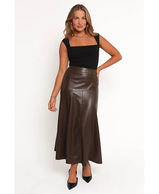 Petal and Pup Women's Haelee Faux Leather Skirt