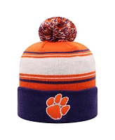 Top of the World Men's Orange Clemson Tigers Ambient Cuffed with Pom Knit Hat