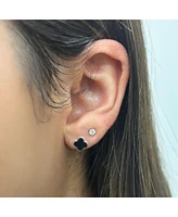 The Lovery Mini Onyx Clover Stud Earrings 14K Gold