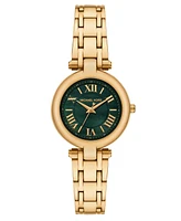 Michael Kors Women's Laney Three-Hand Gold-Tone Stainless Steel Watch, 30mm