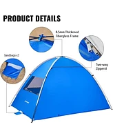 EchoSmile Beach Tent Sun Shelter for 4 Person, Canopy Protection Upf 50+, Easy Setup & Lightweight Portable Cabana Shade Baby