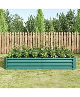 Raised Garden Bed Outdoor, 6×3×1ft , Metal Raised Rectangle Planter Beds for Plants, Vegetables, and Flowers