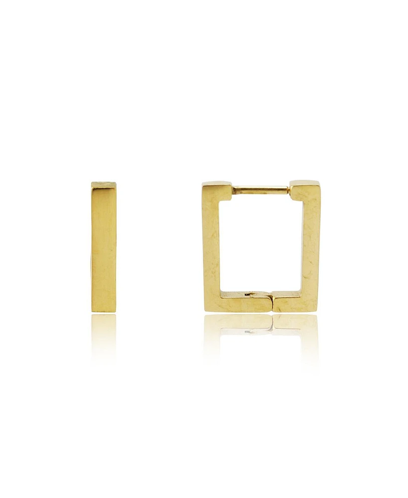 Raine Square Huggie /Gold
