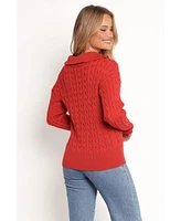 Petal and Pup Women's Frida Quarter Zip Knit Sweater