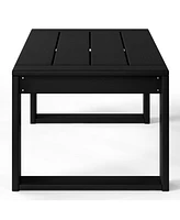Modern Outdoor Hdpe Rectangle Patio Coffee Table
