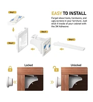 Baby Proof Me Toddler Proof Me | Magnetic Safety Lock Kit (12 Locks + 3 Keys)