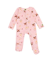 John Deere Baby Girls Animals Ribbed Zip Up Sleep N' Play Coverall