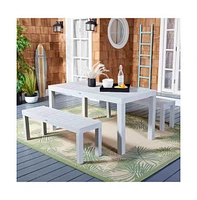 Dario 3 Piece Dining Set W/ Two Benches