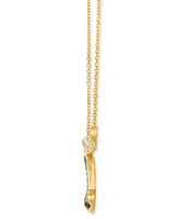 Le Vian Chocolate Diamond, Nude Diamond, & Blackberry Diamond Snake Adjustable 19" Pendant Necklace (1/4 ct. t.w.) in 14k Gold